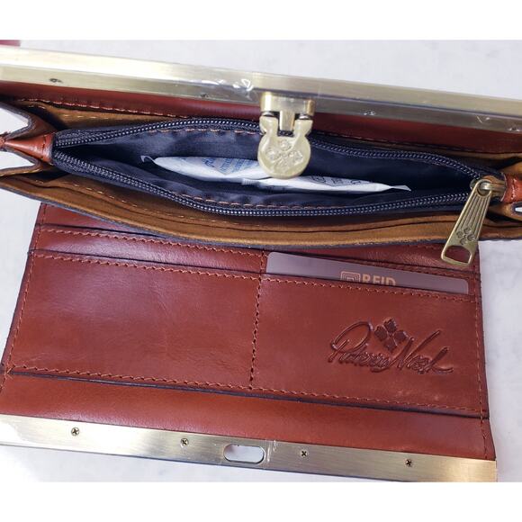 NEW PATRICIA NASH Cauchy Wallet Clutch in Italian Floral Paisley RFID Protected - Picture 7 of 9